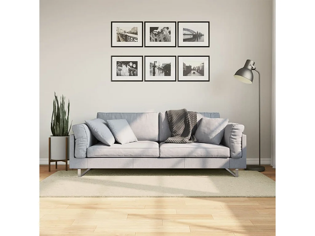 Hester  Tapis HUARTE à poils courts doux et lavable crème 100x200 cm