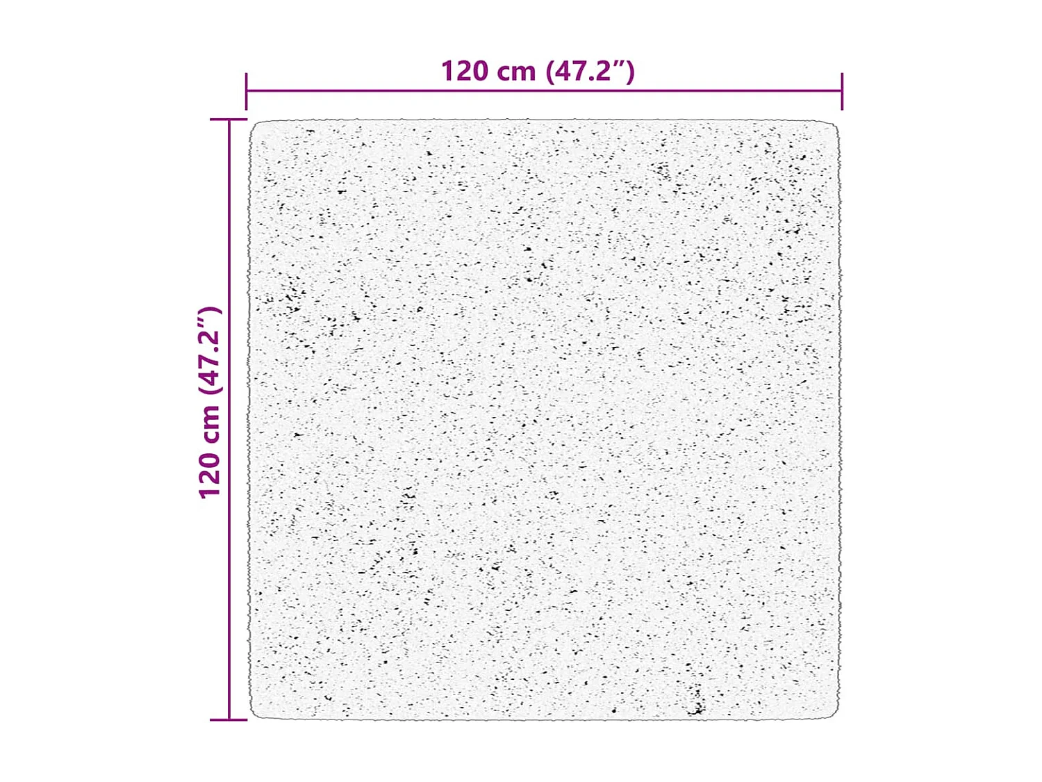 Hester  Tapis HUARTE à poils courts doux lavable vert forêt 120x120 cm