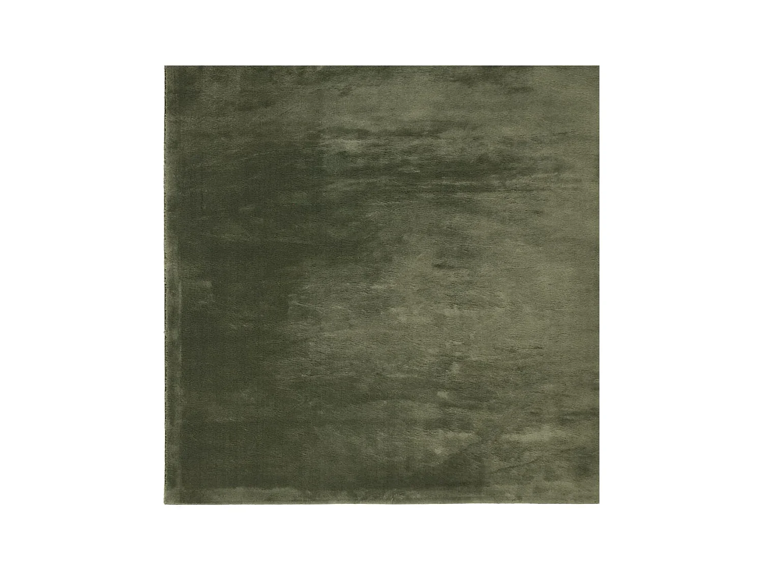 Hester  Tapis HUARTE à poils courts doux lavable vert forêt 120x120 cm