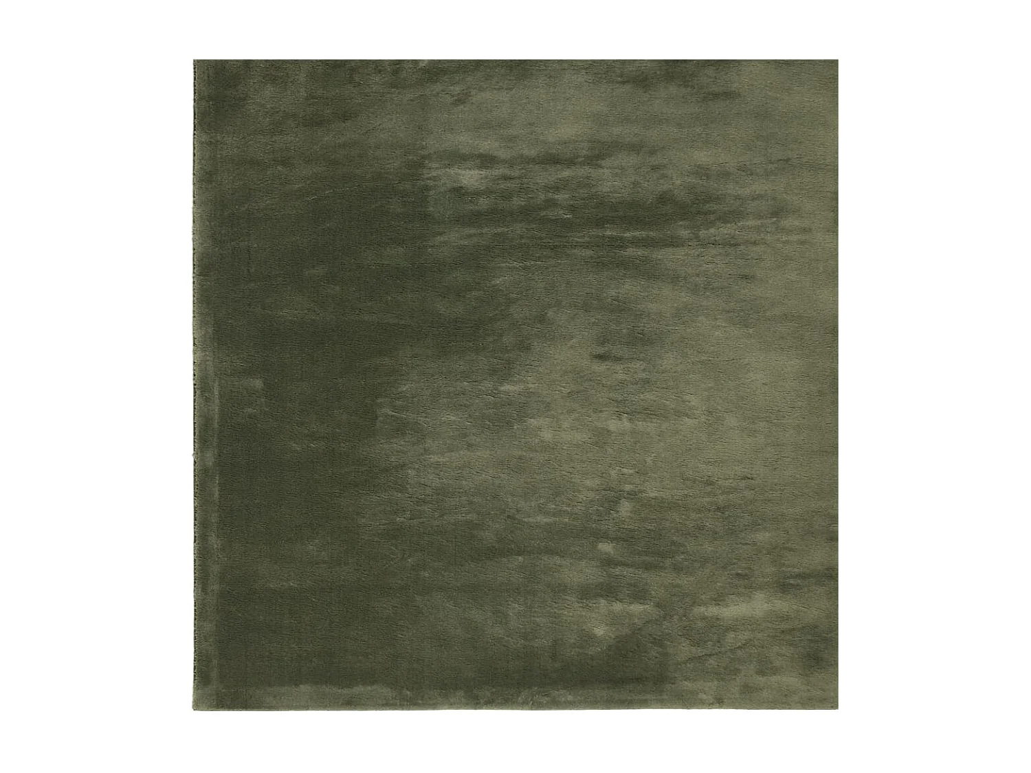 Hester  Tapis HUARTE à poils courts doux lavable vert forêt 120x120 cm