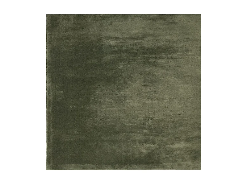 Hester  Tapis HUARTE à poils courts doux lavable vert forêt 120x120 cm