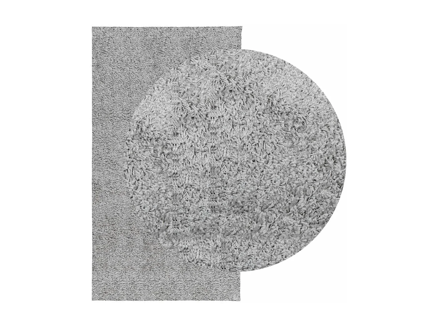 Vito  Alfombra peluda de pelo largo moderna PAMPLONA gris 80x150 cm