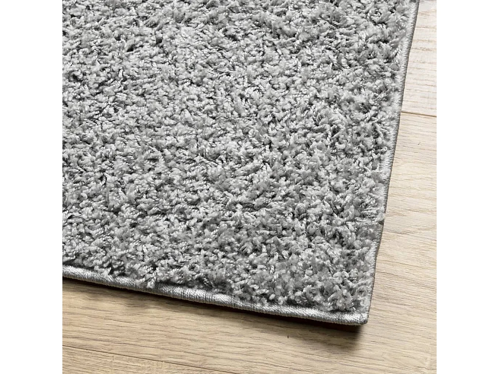 Vito  Alfombra peluda de pelo largo moderna PAMPLONA gris 80x150 cm