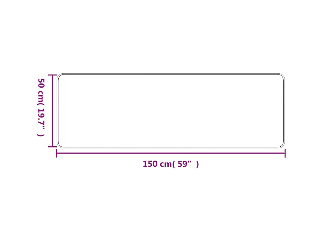 Overijse  Tapijtloper 50x150 cm sisal-look antracietkleurig