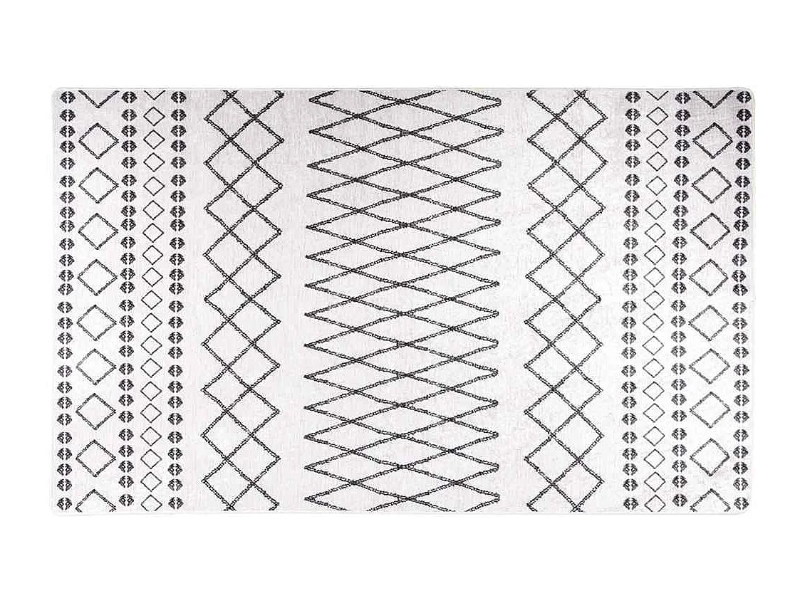 Elsje  Alfombra lavable antideslizante negro y blanco 120x170 cm