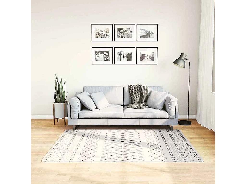 Elsje  Vloerkleed wasbaar anti-slip 120x170 cm zwart en wit