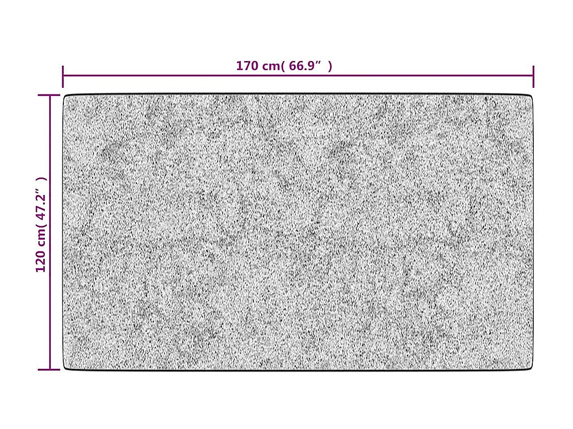 Elsje  Vloerkleed wasbaar anti-slip 120x170 cm zwart en wit