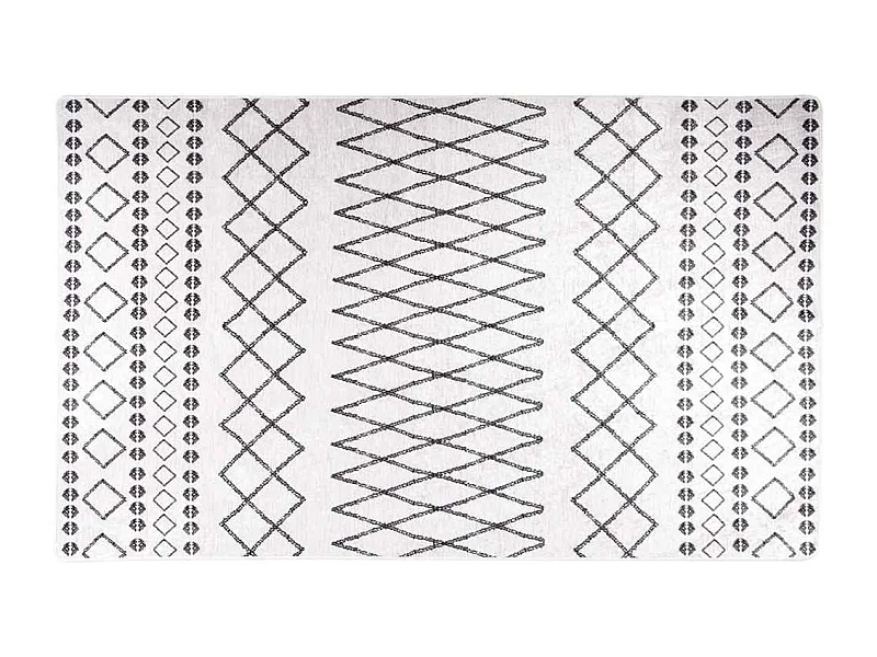 Elsje  Alfombra lavable antideslizante negro y blanco 120x170 cm