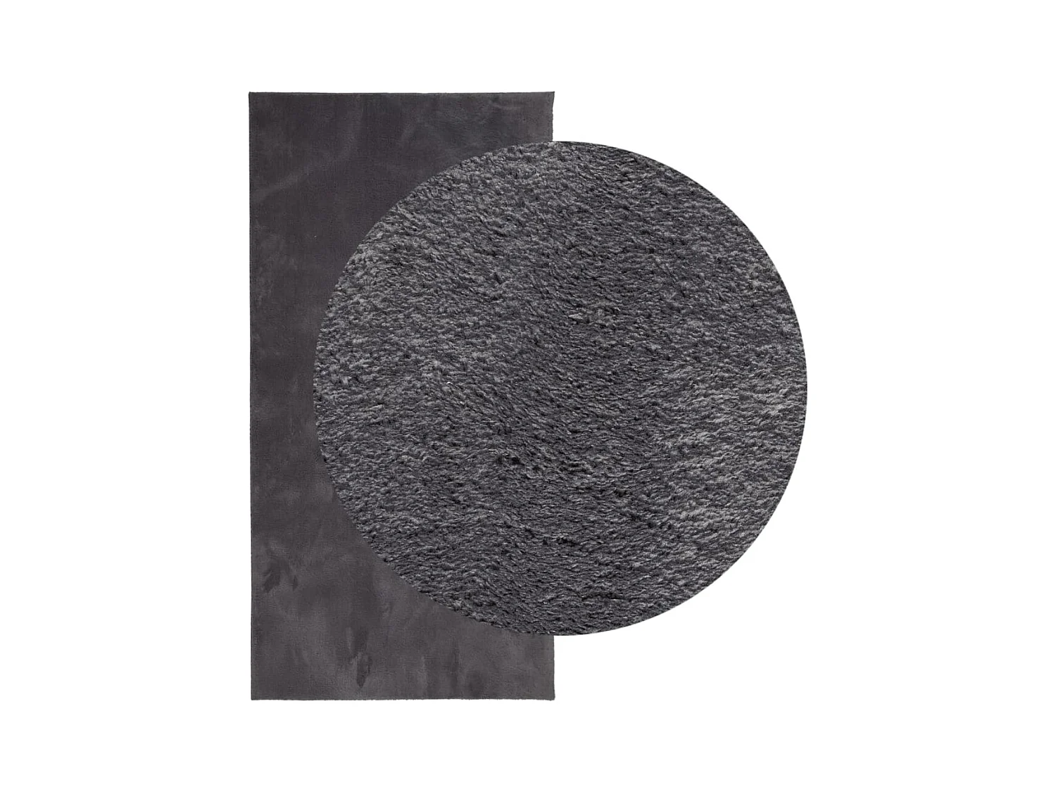 Hester  Vloerkleed HUARTE laagpolig zacht wasbaar 100x200 cm antraciet