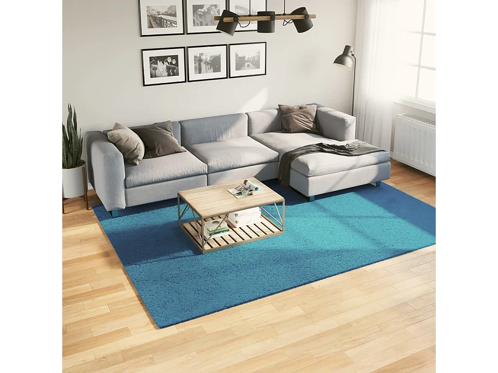 Sinto  Tapis OVIEDO à poils courts turquoise 200x280 cm