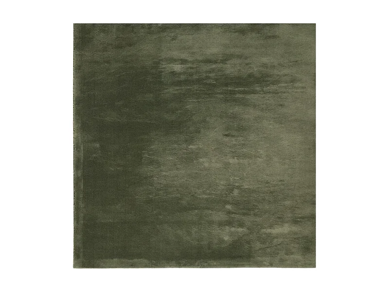 Hester  Tapis HUARTE à poils courts doux lavable vert forêt 240x240 cm