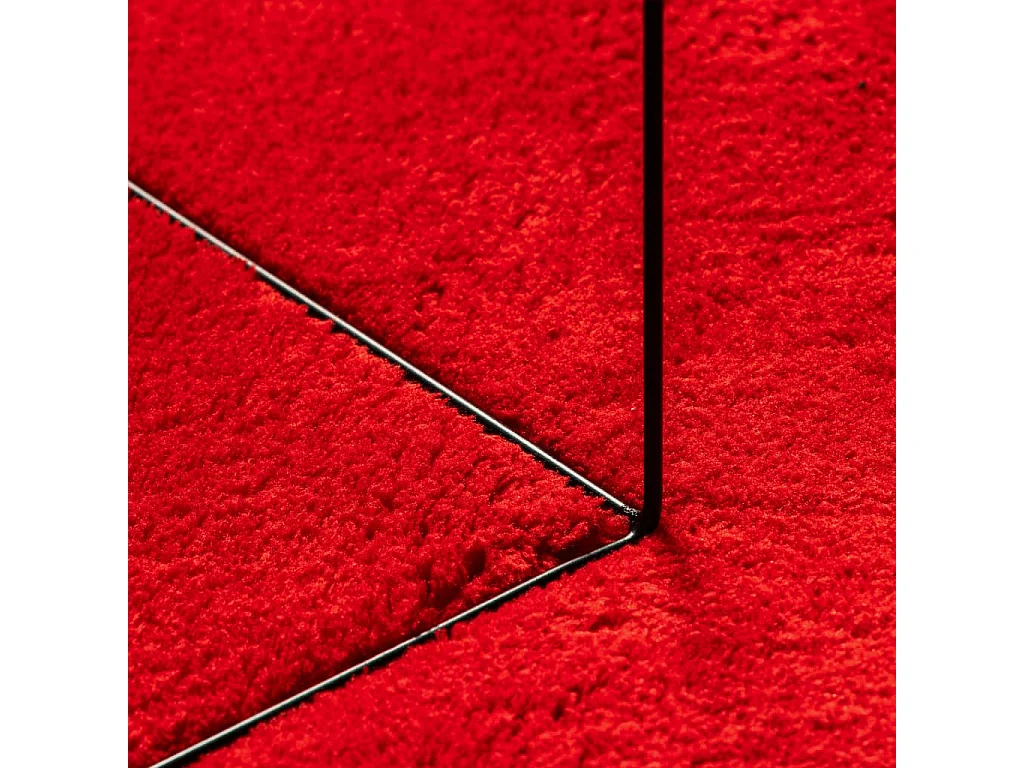 Hester  Alfombra de pelo corto suave lavable HUARTE rojo 160x160 cm