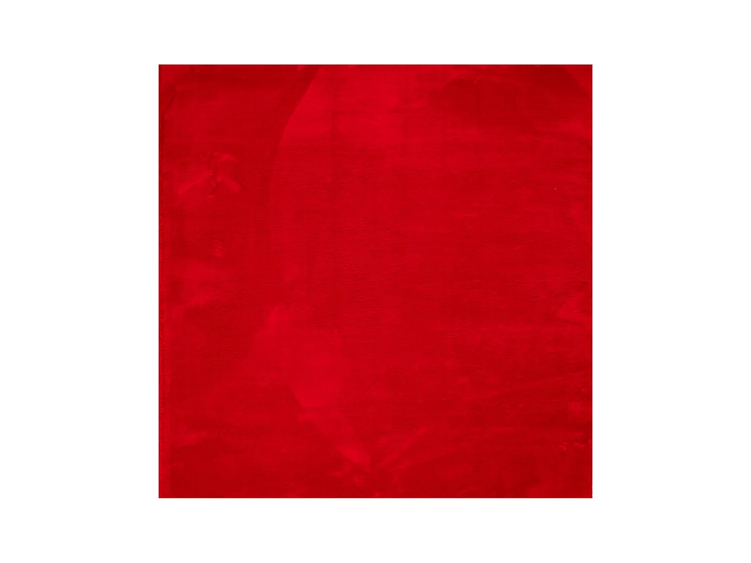 Hester  Tapis HUARTE à poils courts doux et lavable rouge 160x160 cm