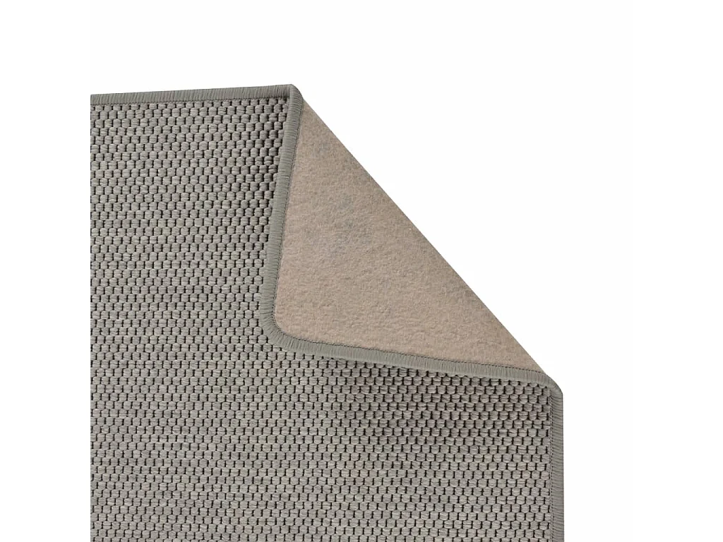 Overijse  Tapis de couloir aspect sisal argenté 50x100 cm