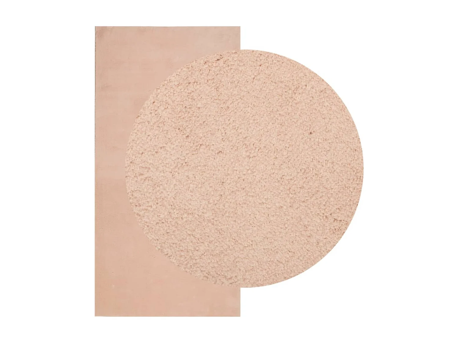 Hester  Alfombra de pelo corto suave lavable HUARTE rosado 100x200 cm