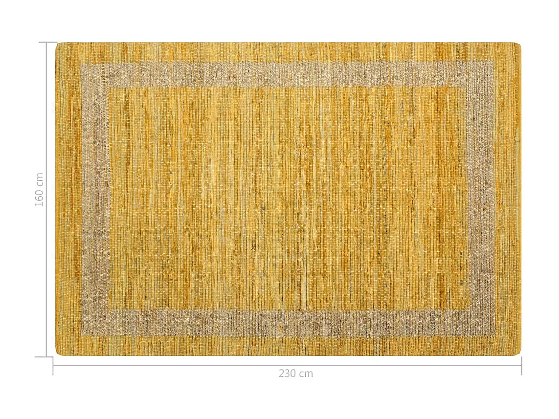 Prolenta Premium -  Tapis fait à la main jute jaune 160x230 cm