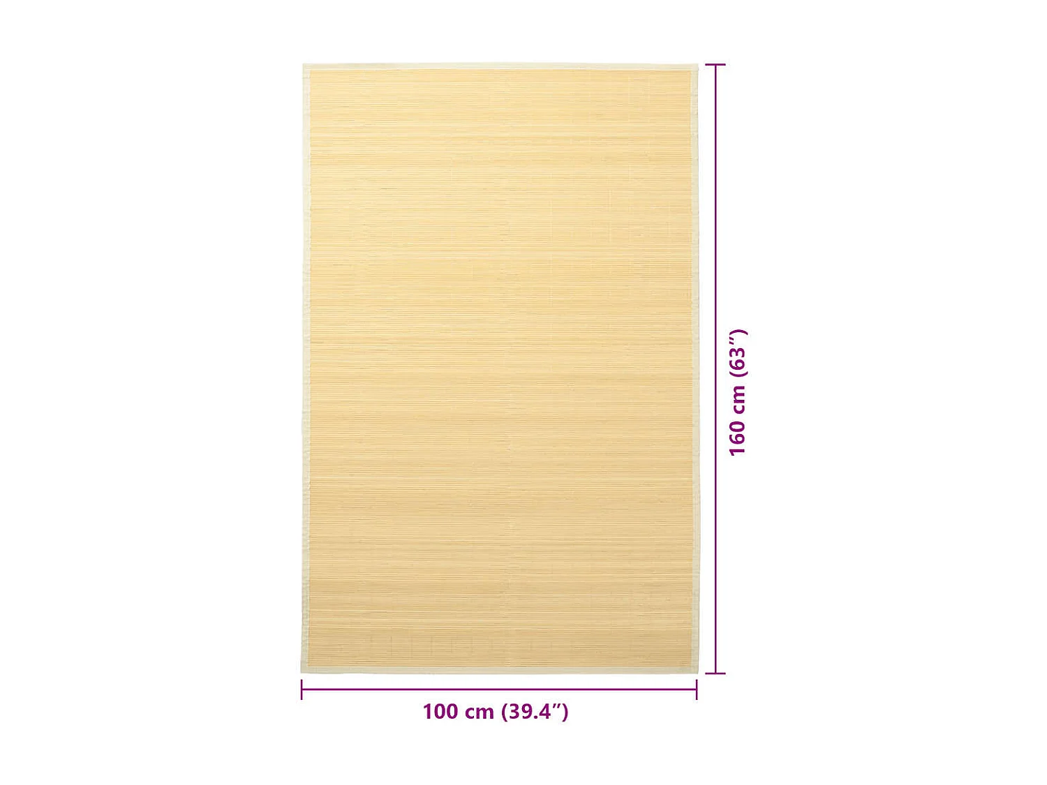 Claire-Emmanuelle-Rose  Tappeto in Bambù 100x160 cm Naturale