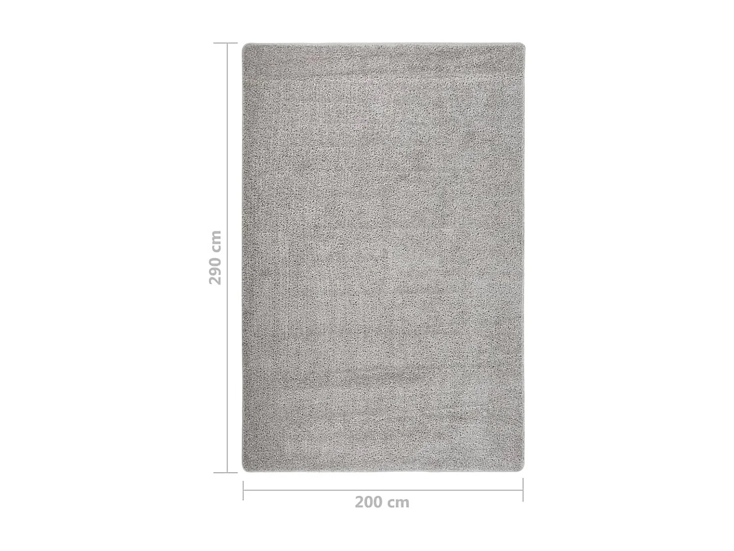 Charleroi  Tapis shaggy antidérapant Gris clair 200x290 cm