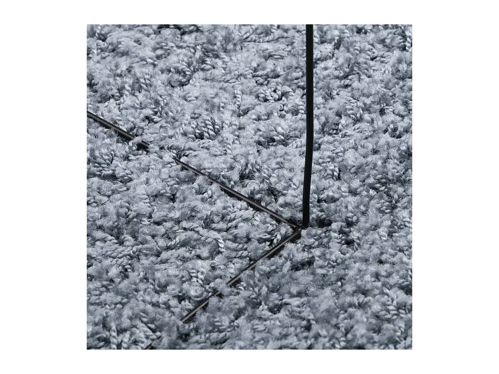 Vito  Alfombra peluda de pelo largo moderna PAMPLONA azul 200x200 cm