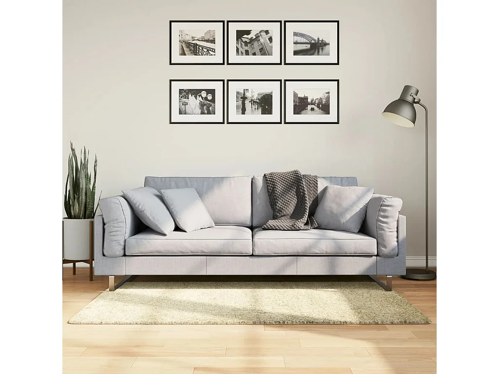 Vito  Tappeto Shaggy PAMPLONA a Pelo Lungo Moderno Oro 80x150 cm