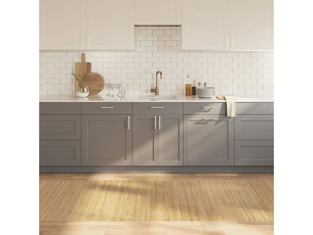 Senad  Vloerkleed rechthoekig 100x300 cm bamboe lichtl