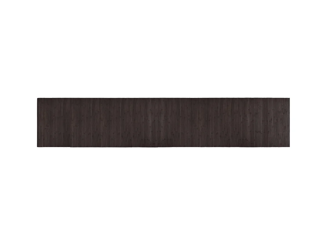 Wakil  Tapis rectangulaire marron foncé 60x300 cm bambou