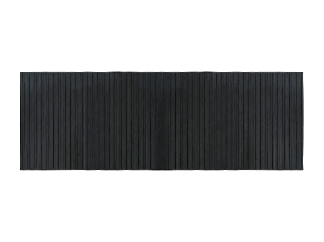 Wakil  Tapis rectangulaire noir 70x200 cm bambou