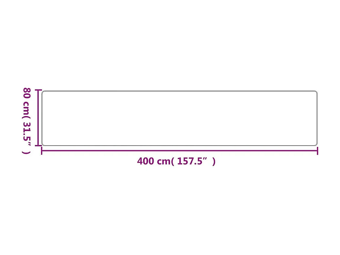 Overijse  Tapis de couloir aspect sisal anthracite 80x400 cm