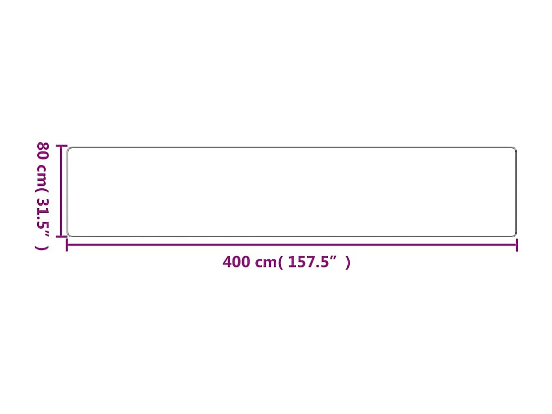 Overijse  Tapis de couloir aspect sisal anthracite 80x400 cm