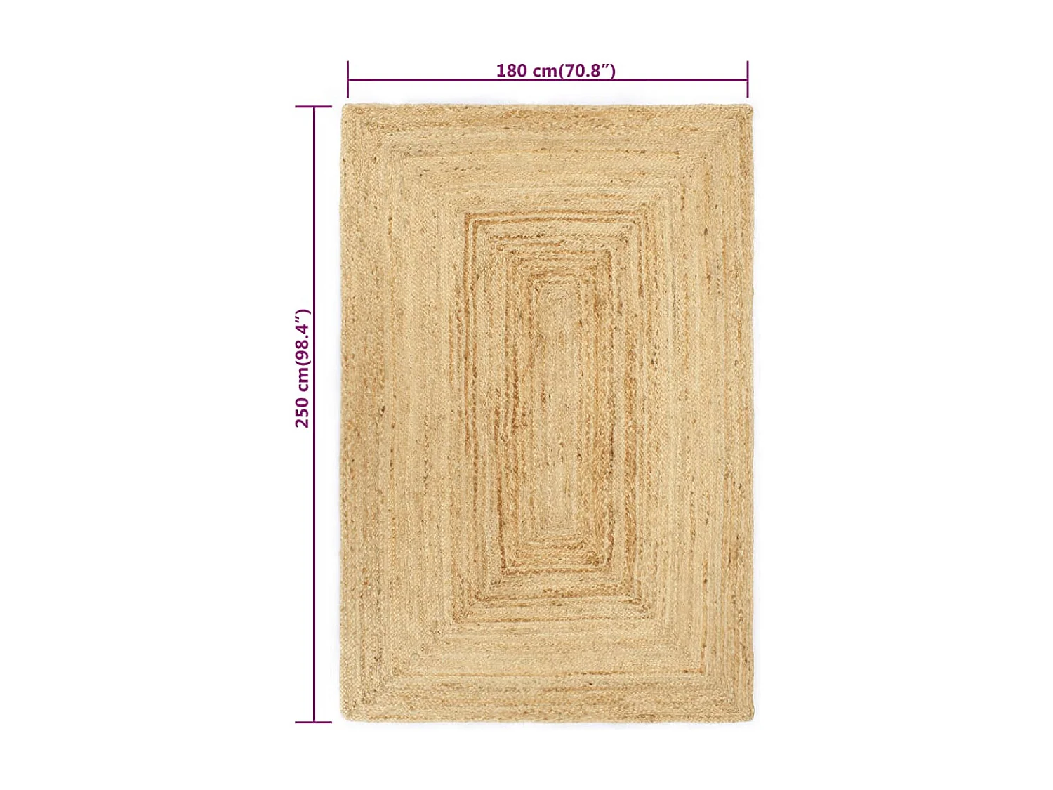 Kylva  Vloerkleed handgemaakt 80x250 cm jute