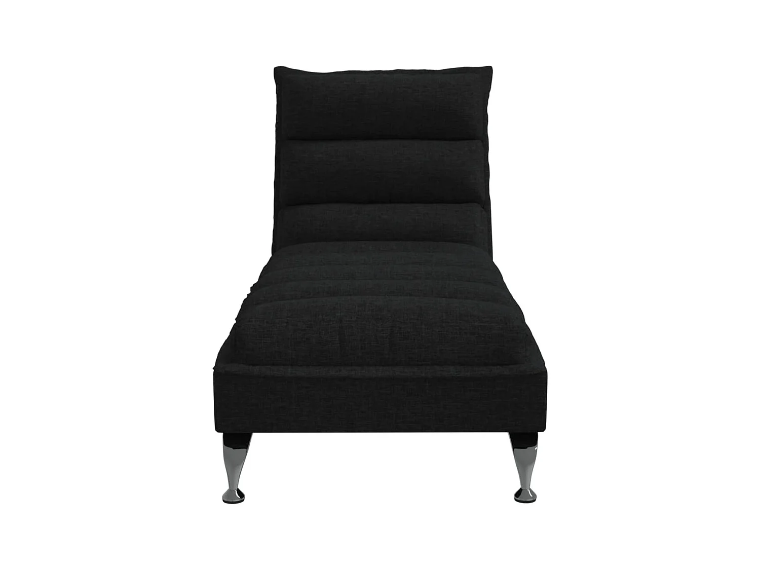 Saumur  Chaise longue avec coussins noir tissu