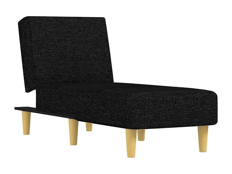 Périgueux  Chaiselongue Schwarz Stoff