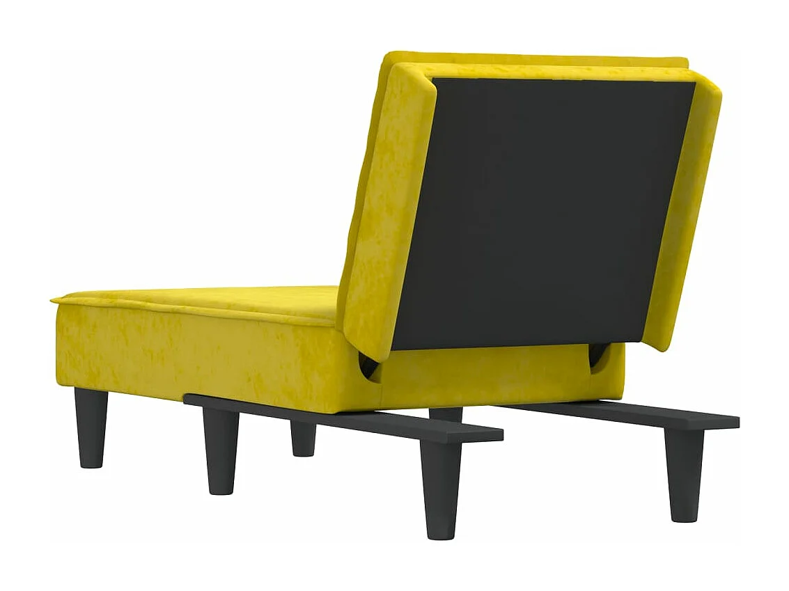 Ilor  Chaise longue jaune velours