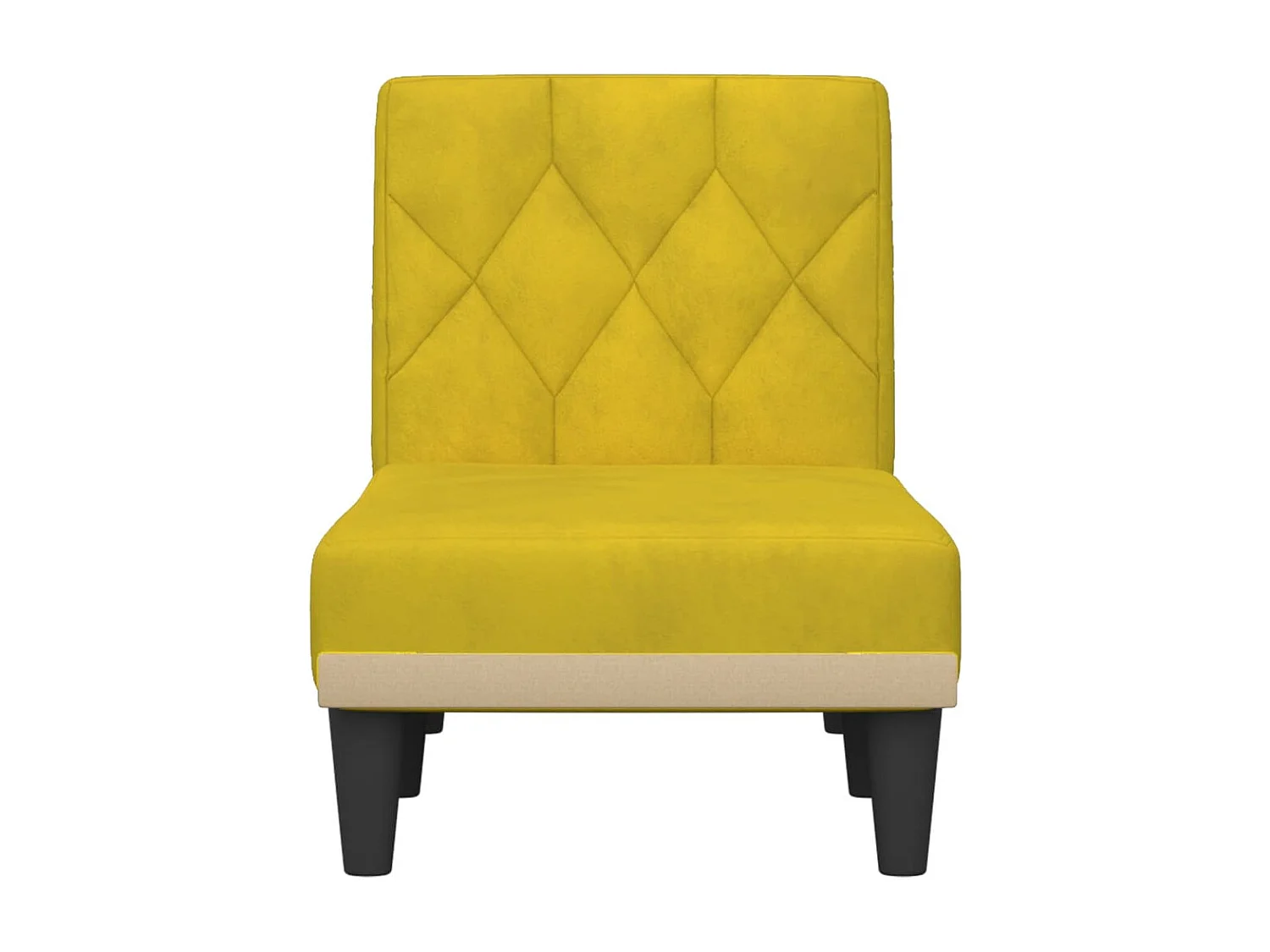 Sophie-Léonore  Sofá diván de terciopelo amarillo