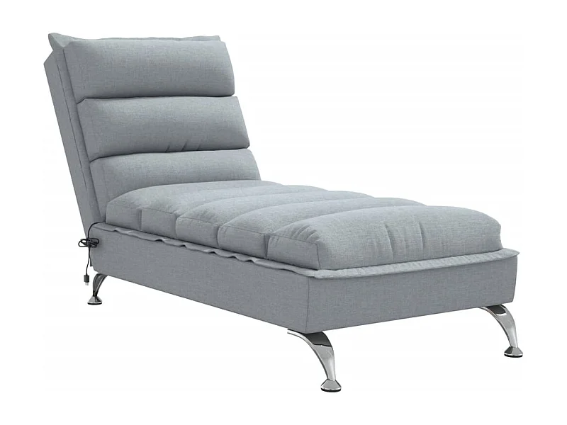 Saumur  Massage chaise longue met kussens stof lichtgrijs