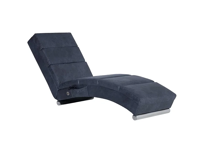 Puttershoek  Massage Chaiselongue Grau Wildleder-Optik