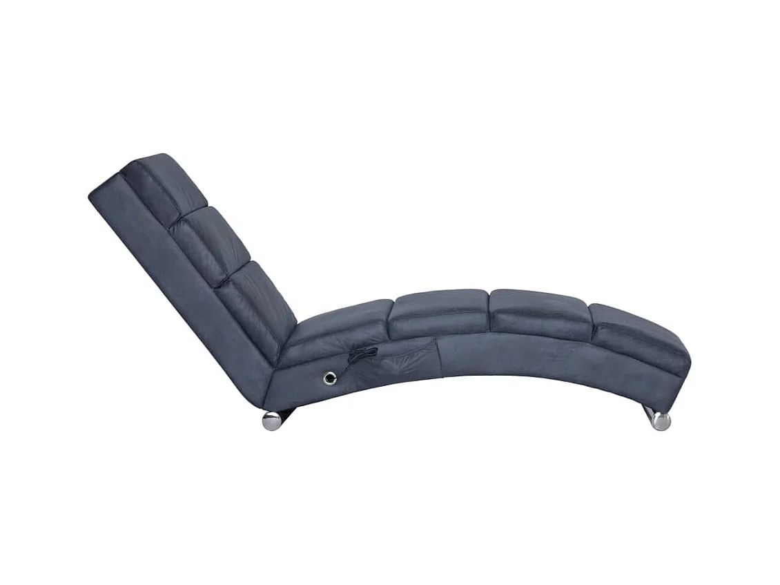 Puttershoek  Chaise longue de longue Gris Similicuir daim