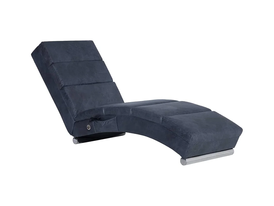 Puttershoek  Chaise longue de longue Gris Similicuir daim