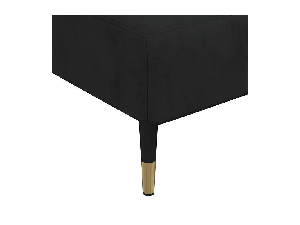 Boynton Beach  Sofá diván de terciopelo negro