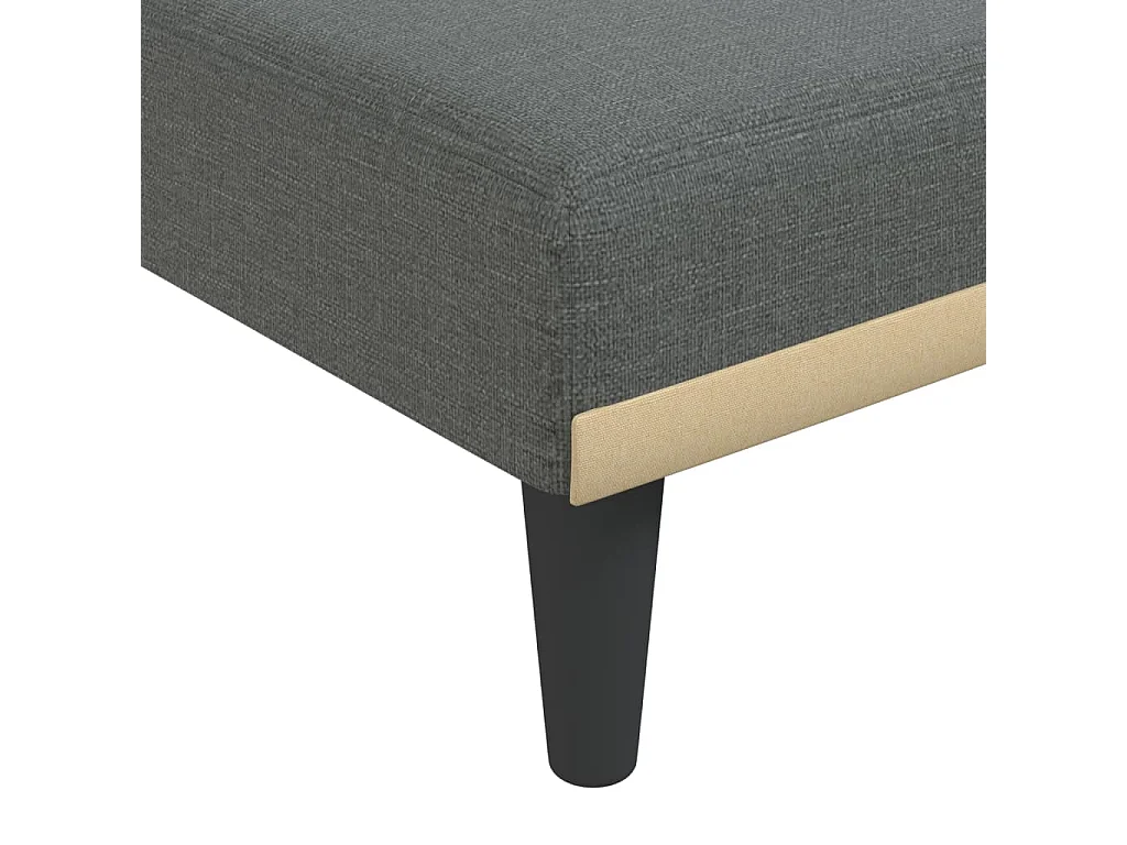 Skonja  Chaise longue stof donkergrijs