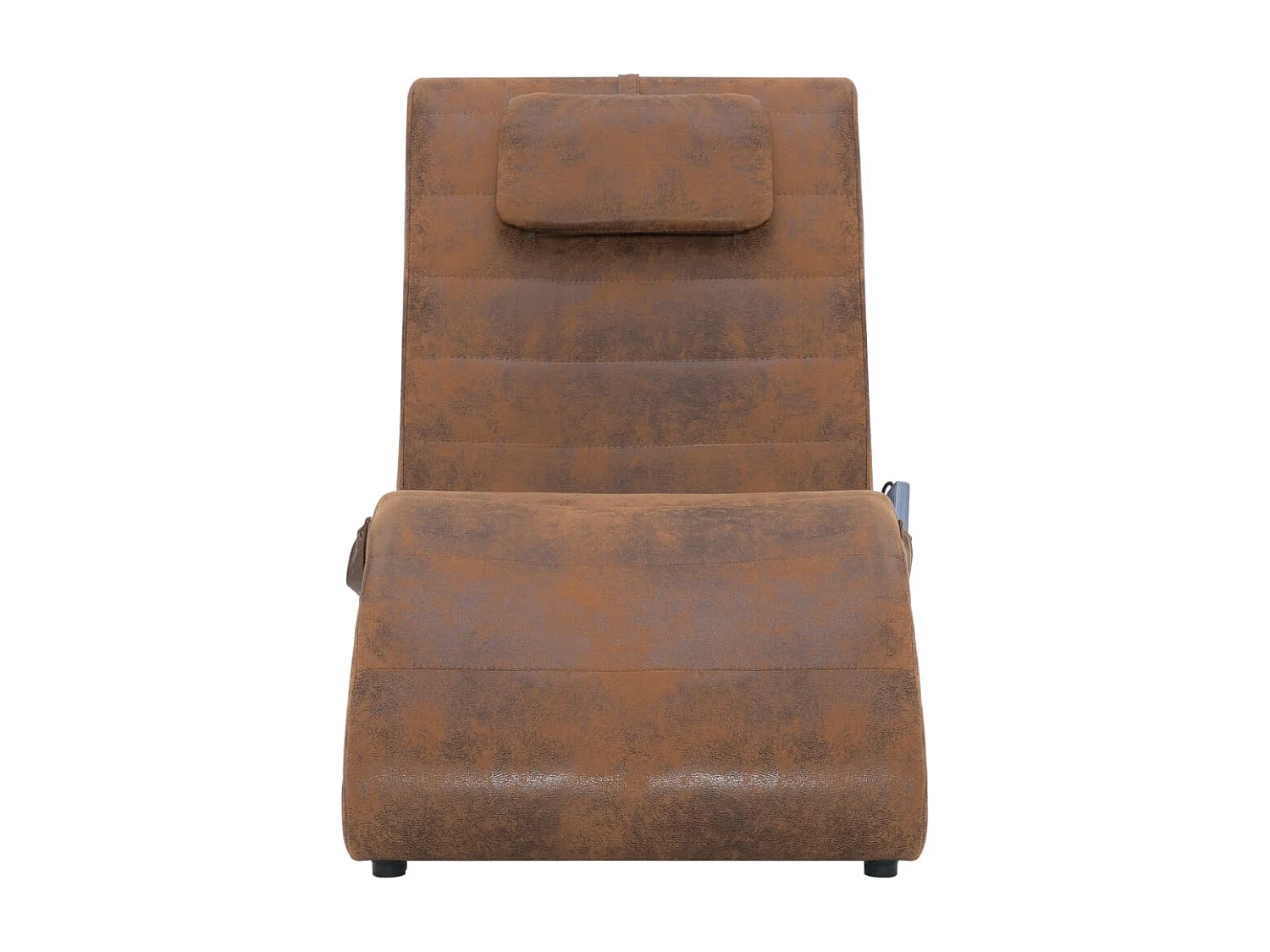 Blytheville  Sdraio Massaggiante con Cuscino Marrone Similpelle Scamosciata