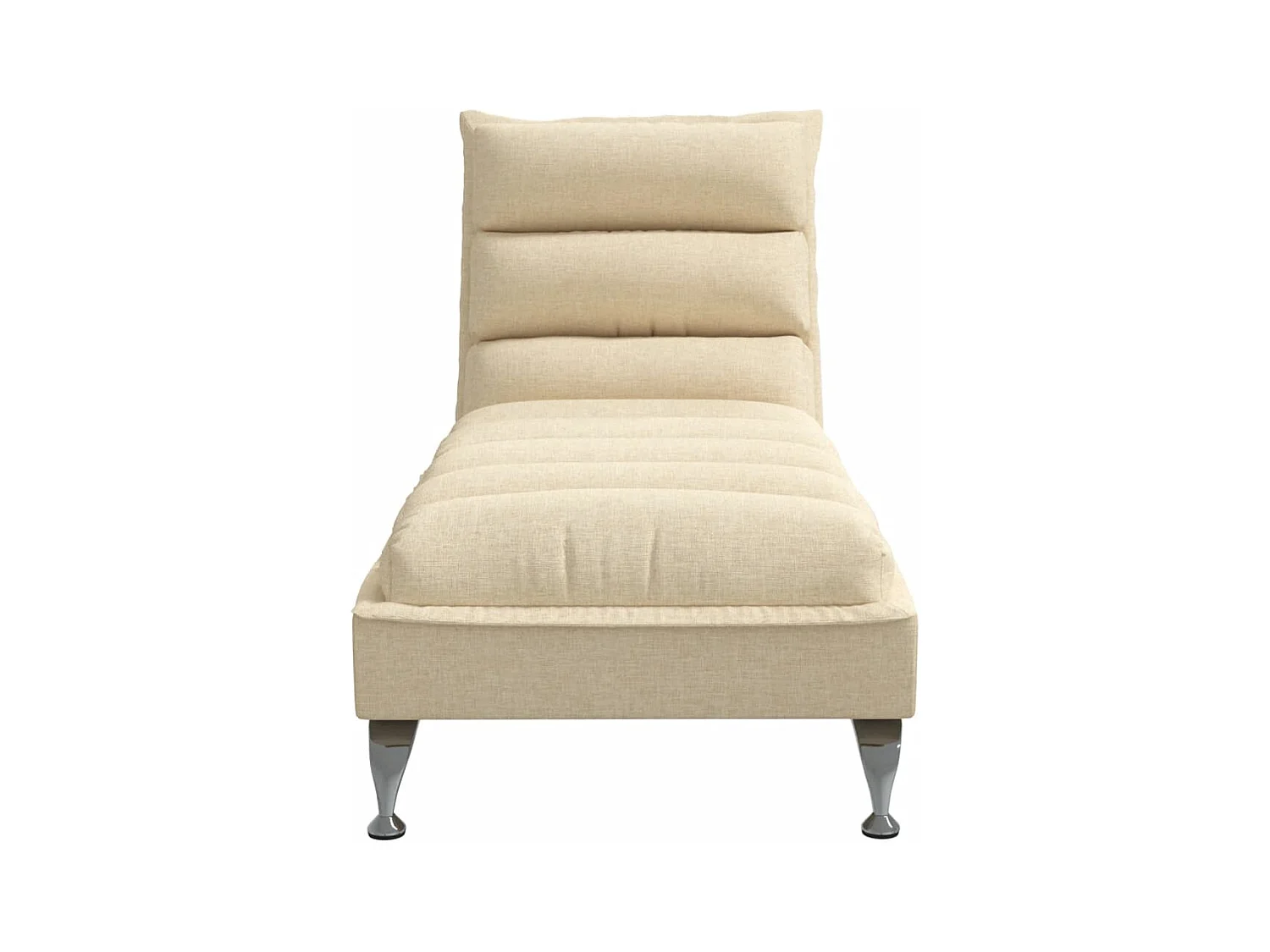 Saumur  Chaise longue avec coussins crème tissu