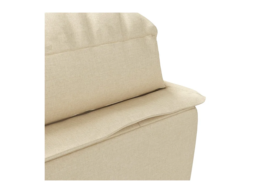 Saumur  Chaise longue avec coussins crème tissu