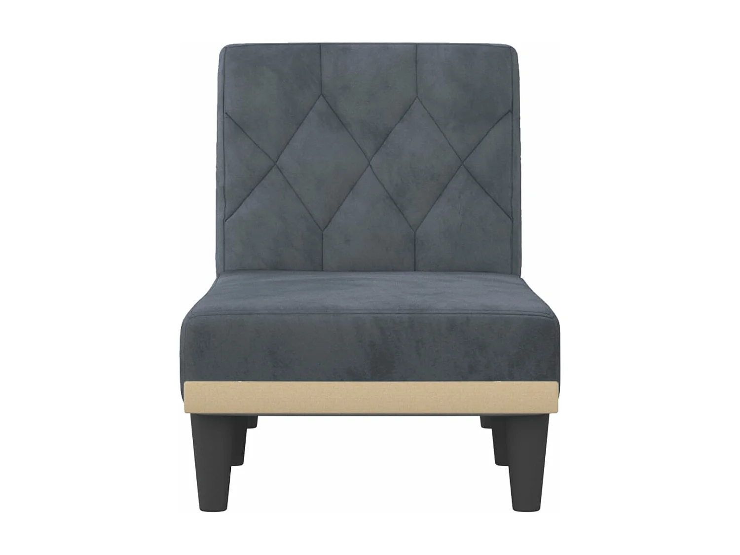 Sophie-Léonore  Chaise longue gris foncé velours