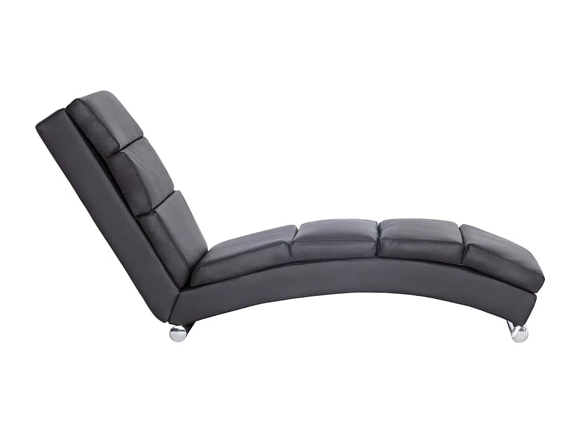 Eugenio  Diván de cuero sintético gris