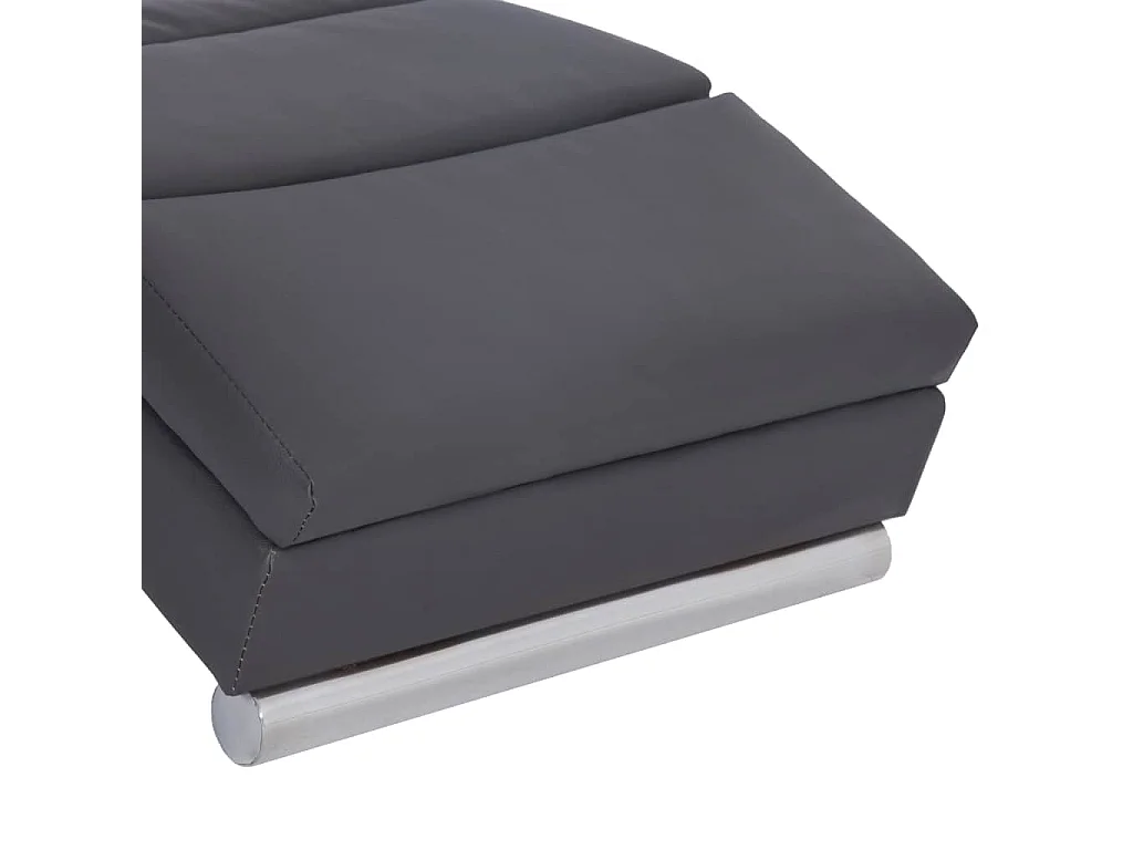 Eugenio  Diván de cuero sintético gris