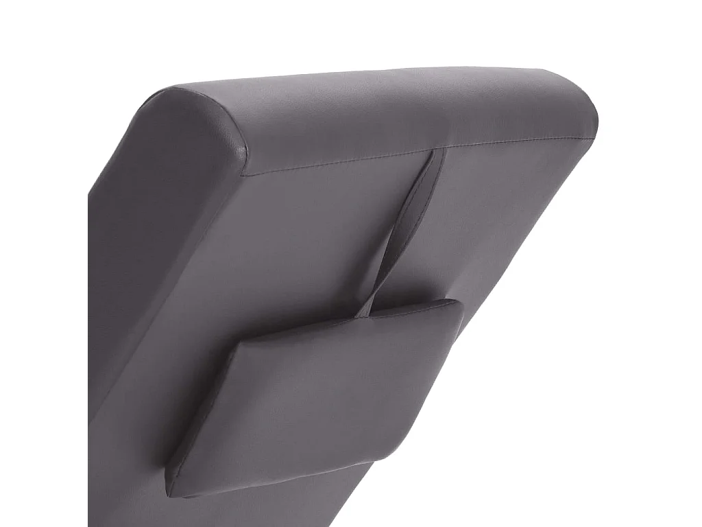 Fjorin  Diván de masaje con almohada de cuero artificial gris