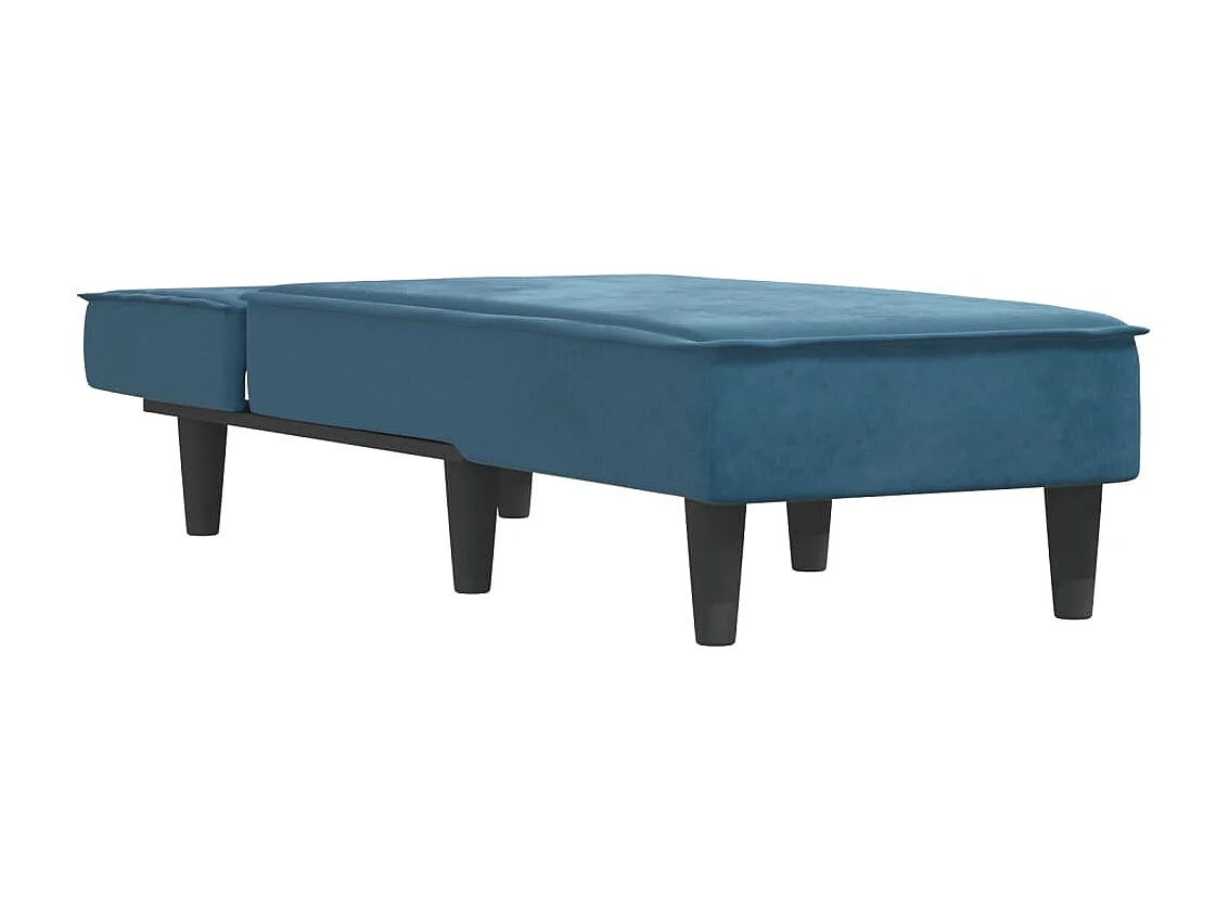 Ilor  Chaise longue bleu velours