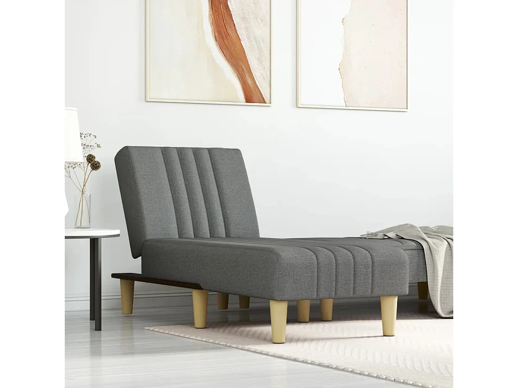 Marc-Didier-Francis  Chaiselongue Dunkelgrau Stoff