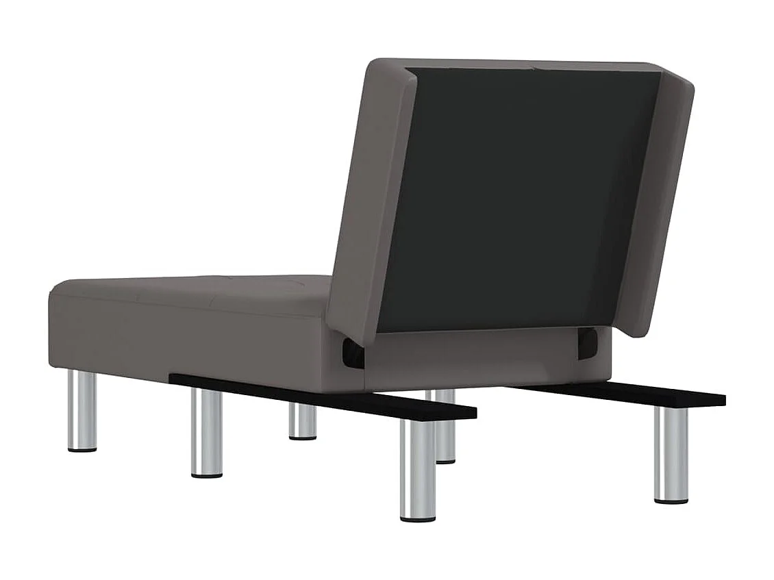 Valerio  Chaise longue gris similicuir